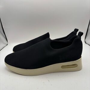 Karl Lagerfeld Black Slip-On Wedge Sneakers Size 8.5